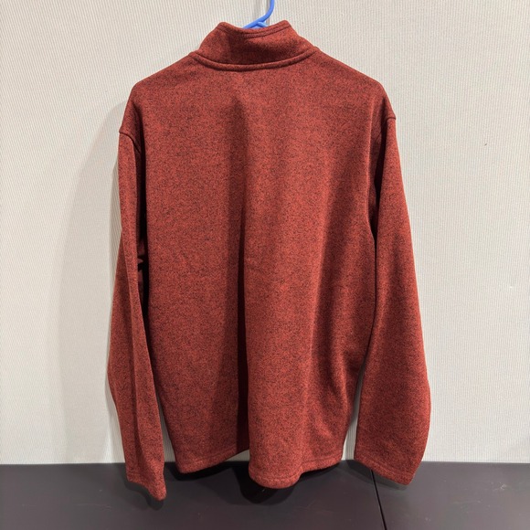 Eddie Bauer Men's Red Heathered Fleece Quarter Snap Pullover Shirt XL - Picture 2 of 11